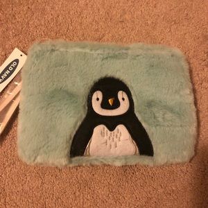Fluffy Penguin Wristlet